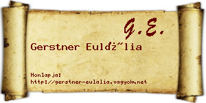 Gerstner Eulália névjegykártya